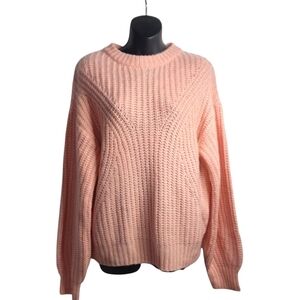 A New Day Women's Size Small Pink Knit Sweater Crew Neck Longsleeve Sz S NWT